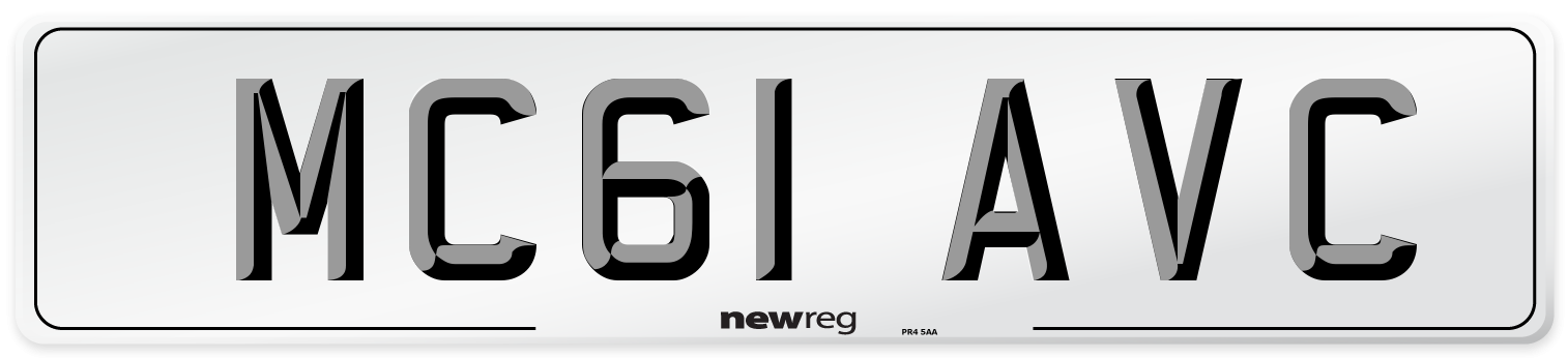 MC61 AVC Number Plate from New Reg